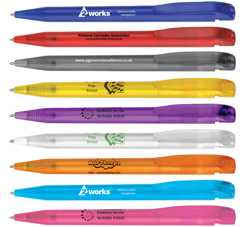 Low cost promotional pens - Harrier Frost Pens - 48 hour  - PG Promotional Items