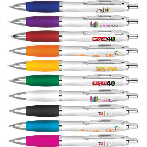 Low cost promotional pens - Digital Printed Curvy Pens  - PG Promotional Items