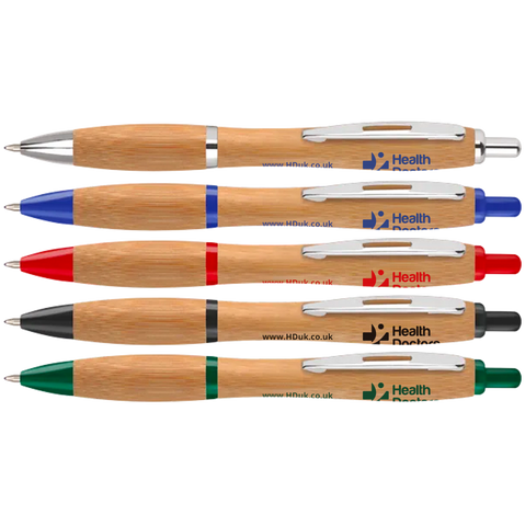 contour bamboo, bamboo curvy pens printed uk