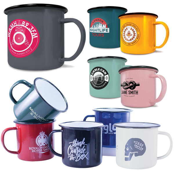 Printed Enamel Mugs 10oz - Unprinted sample