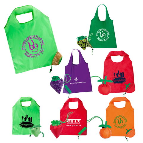 - Foldable Fruit Tote Bags - Unprinted sample  - PG Promotional Items