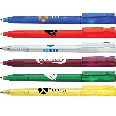 Low cost promotional pens - Saver Oasis Frost Pens  - PG Promotional Items