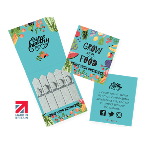 branded seed sticks, printed seed matches uk, promotional seedsticks
