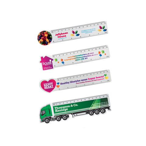  - 6" Shaped Rulers - Unprinted sample  - PG Promotional Items
