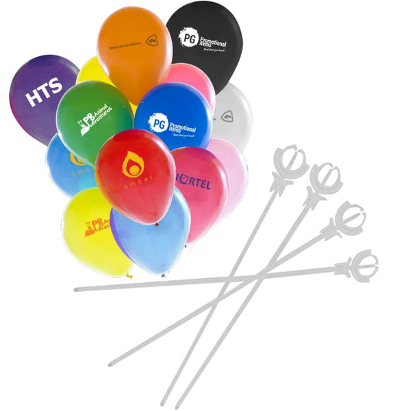 10" Balloons & Sticks Package