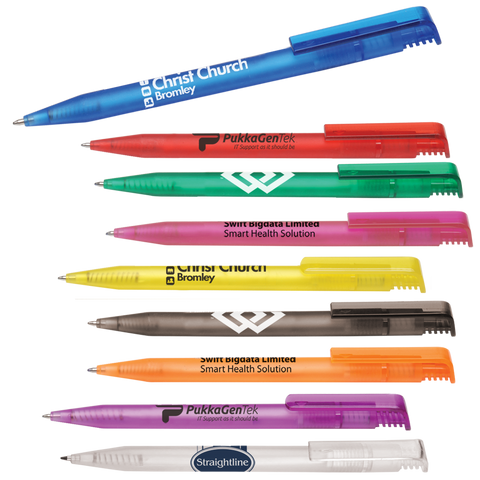 Promotional calico pens, printed ice media pens, ice media printed, printed push me pens,