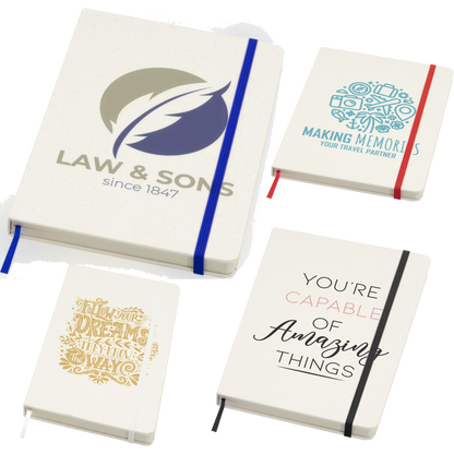 10736553 Bass A5 recycled hard cover notebook with lined pages - PG Promotional Items UK - Branded Notebooks Recycled
