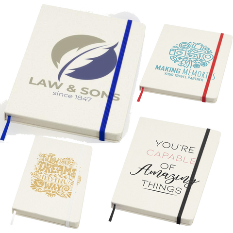 10736553 Bass A5 recycled hard cover notebook with lined pages - PG Promotional Items UK - Branded Notebooks Recycled