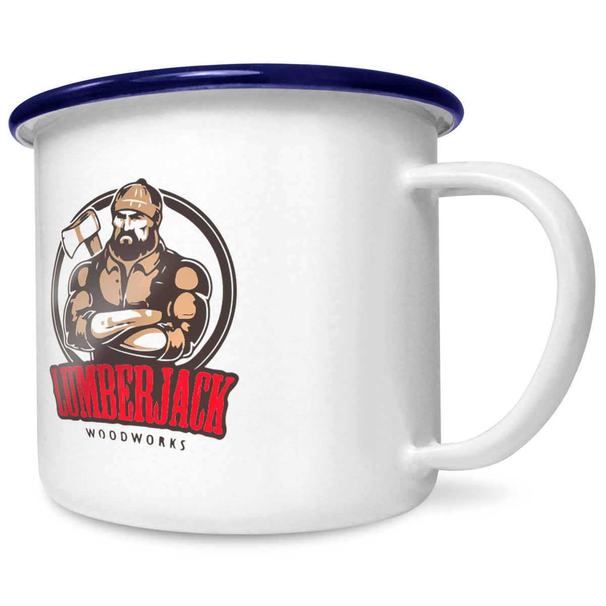 Branded 20oz Enamel Mugs - White - PG Promotional Items