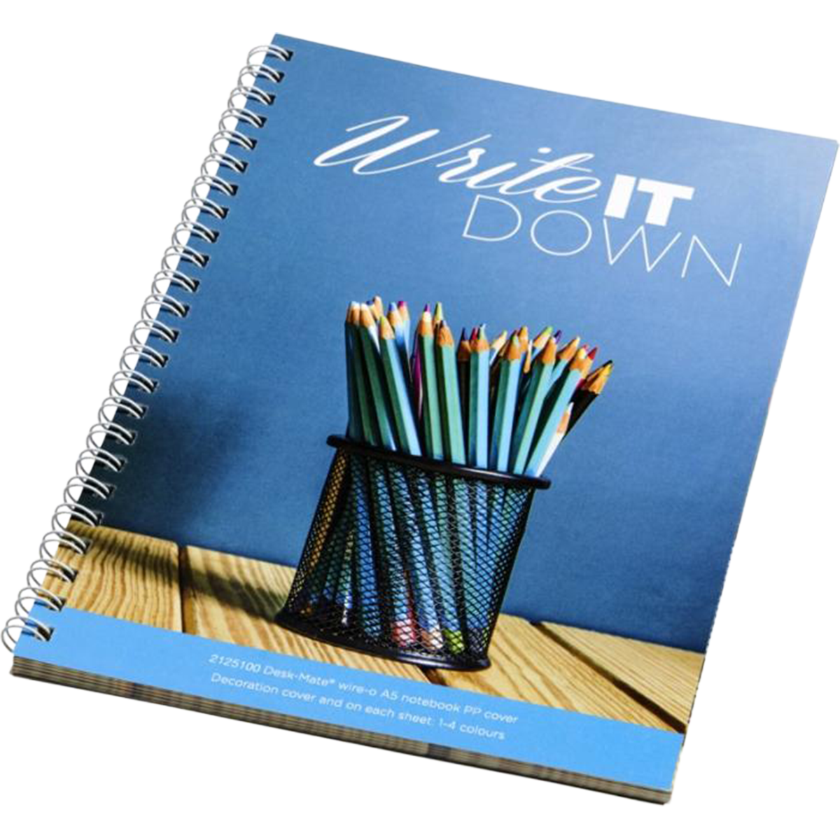 Branded A5 Spiral Notebooks Printed with logo - PG Promotional Items UK