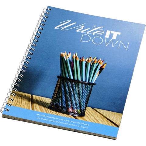 Branded A5 Spiral Notebooks Printed with logo - PG Promotional Items UK