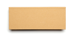 A blank, unbranded brown kraft cardboard box on a clean white background.