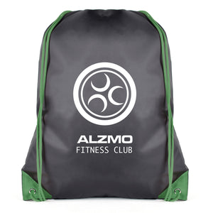 Black Coloured Trim Pegasus Drawstring Bag