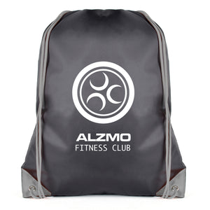 Black Coloured Trim Pegasus Drawstring Bag