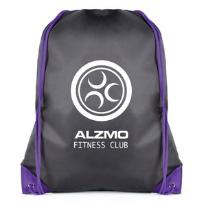 Black Coloured Trim Pegasus Drawstring Bag