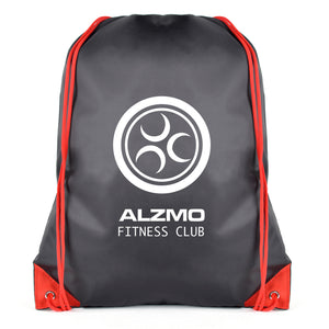 Black Coloured Trim Pegasus Drawstring Bag