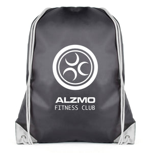 Black Coloured Trim Pegasus Drawstring Bag