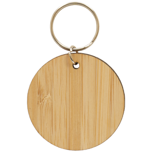 Circular Bamboo Keyring