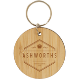 Circular Bamboo Keyring