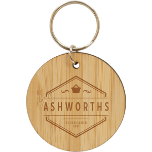 Circular Bamboo Keyring