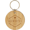 Circular Bamboo Keyring