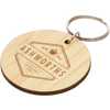 Branded bamboo keyrings for business logo UK, PG Promotional Items