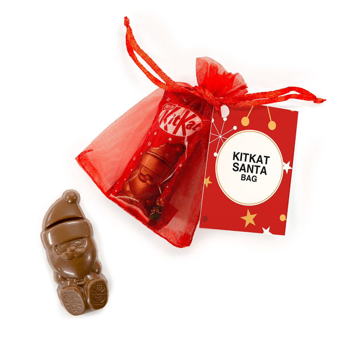 Branded KitKat Santa - Organza Bag - PG Promotional Items