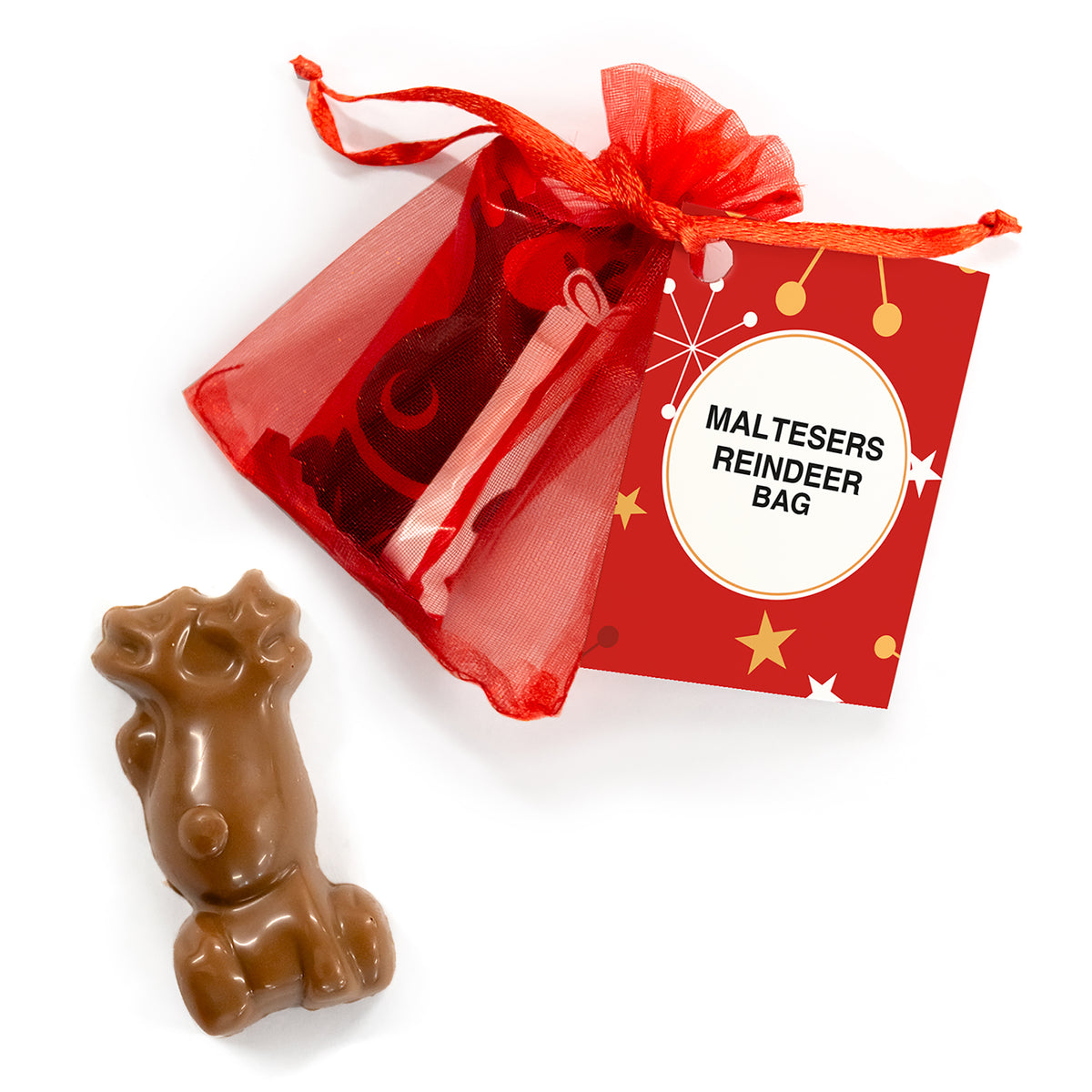 Branded Maltesers Reindeer - Organza Bags - PG Promotional Items