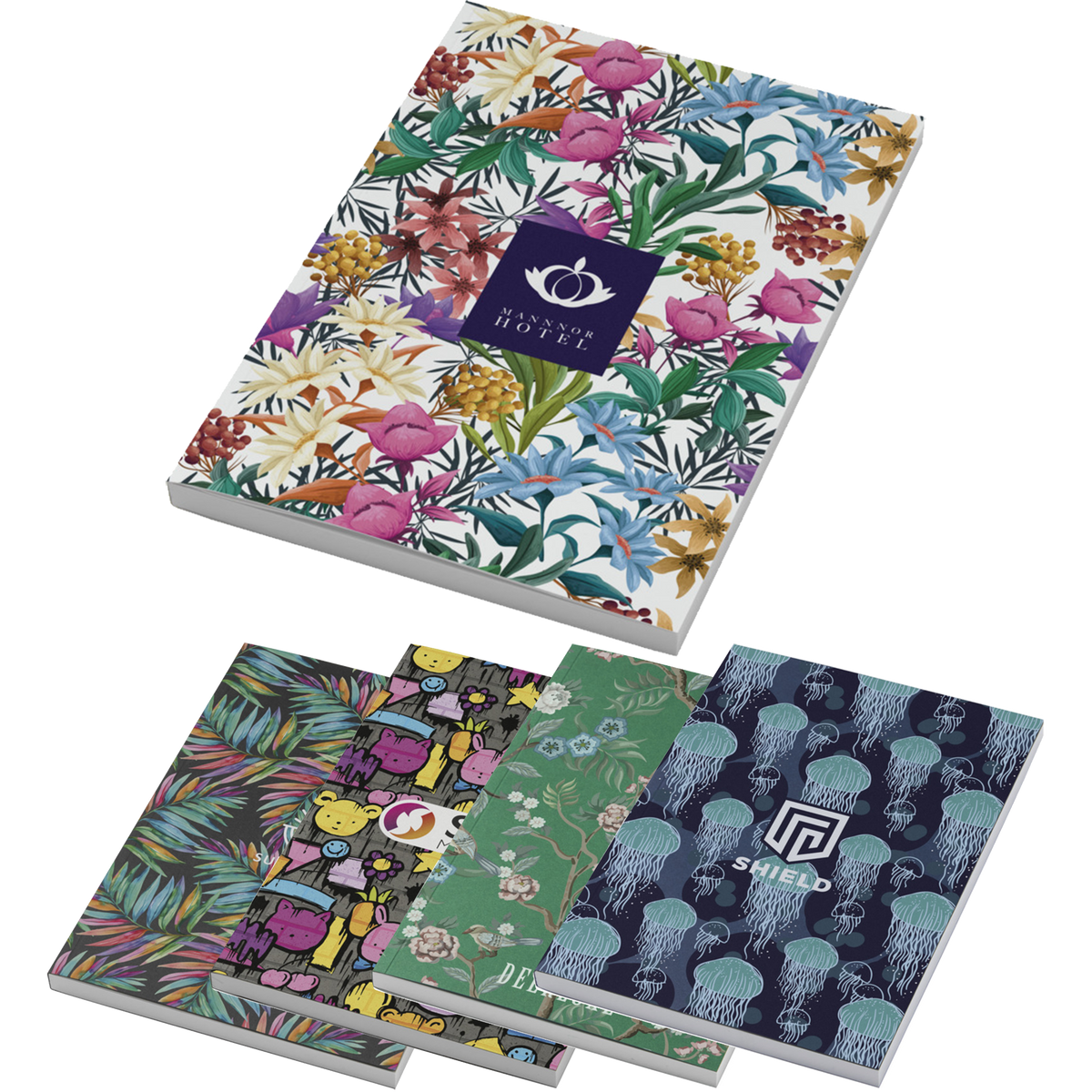 Branded a5 notebooks customised covers and sheets