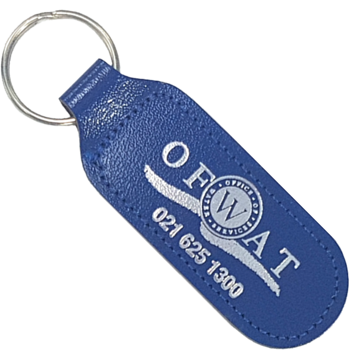 branded Recycled Leather Keyrings Oblong PG Promotional Items