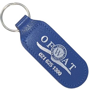 branded Recycled Leather Keyrings Oblong PG Promotional Items
