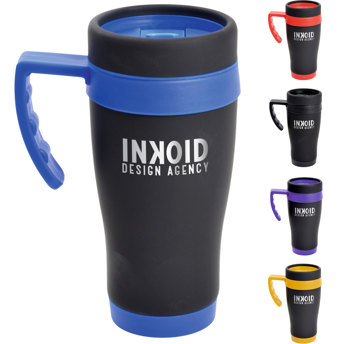 Branded Oregon Black 400ml Travel Mug