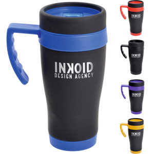 Branded Oregon Black 400ml Travel Mug