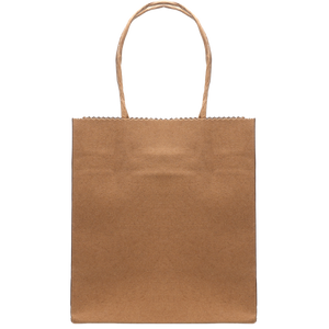 flat view of branded paper bags small