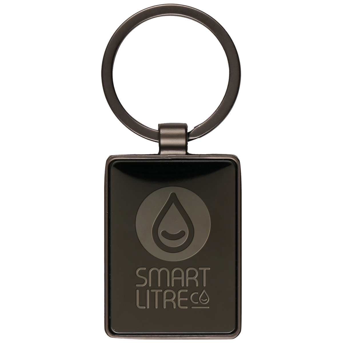 Branded Sleek Gun Metal Keyrings UK, PG Promotional Items