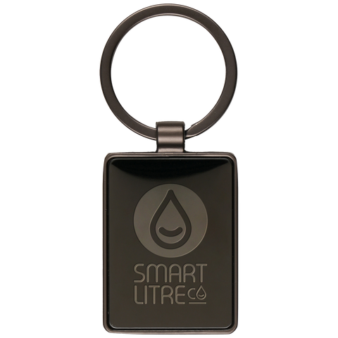 Branded Sleek Gun Metal Keyrings UK, PG Promotional Items