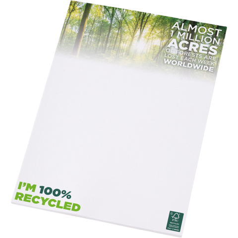 Branded Desk-Mate® A4 recycled notepad, PG Promotional Items UK