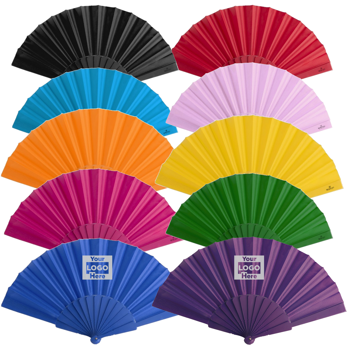 Branded Hand Fans - Printed with ogo - Tela Fans