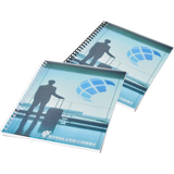 Branded Desk-Mate® wire-o A5 notebook PP cover. PG Promotional Items