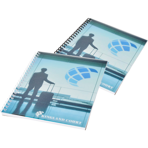 Branded Desk-Mate® wire-o A5 notebook PP cover. PG Promotional Items