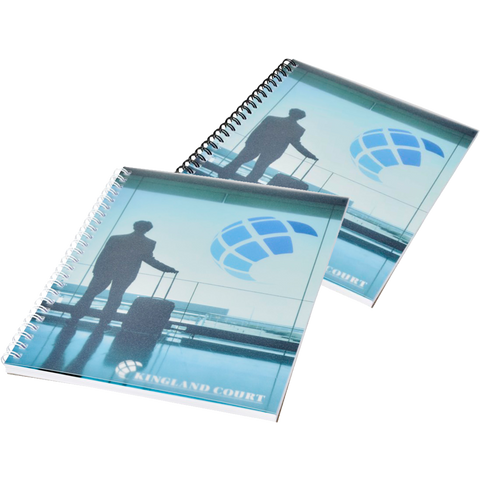 Branded Desk-Mate® wire-o A5 notebook PP cover. PG Promotional Items