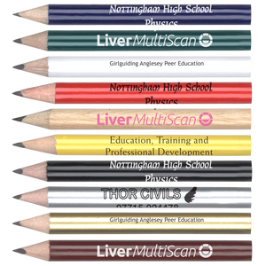 Mini Pencils - half size pencils printed UK