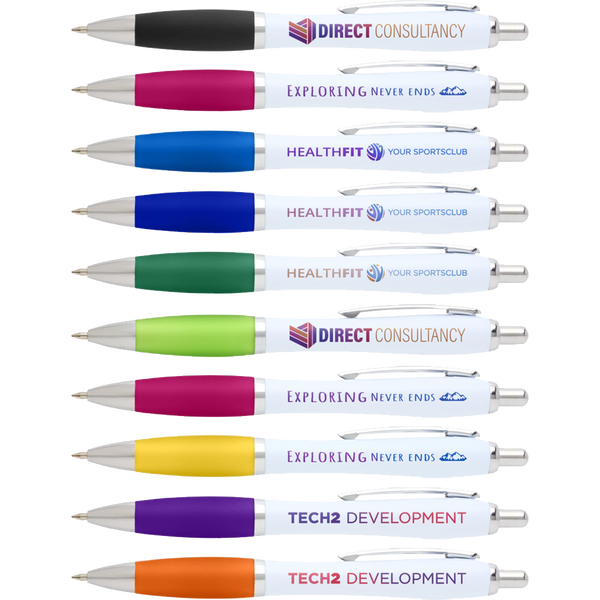 Curvy Nash Recycled Pens - White
