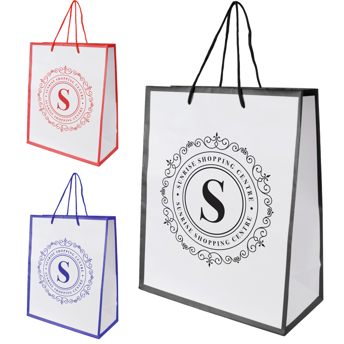 Branded Newquay Paper Glossy Bags - PG Promotional Items