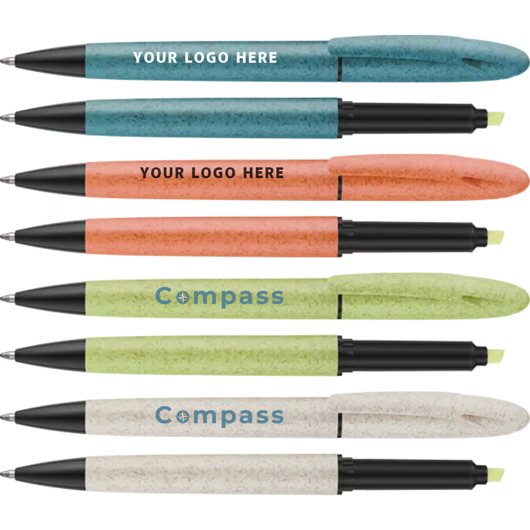 branded Oriel Pens UK, Pen & Highlighter branded with a logo