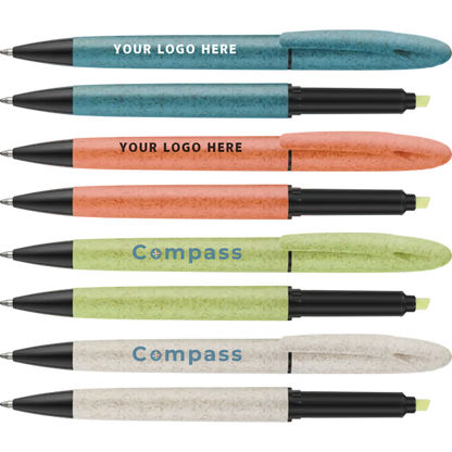 branded Oriel Pens UK, Pen & Highlighter branded with a logo