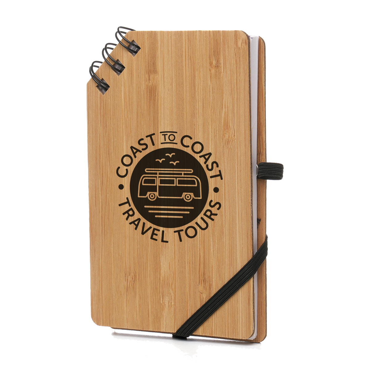 Branded a6 bamboo notebooks