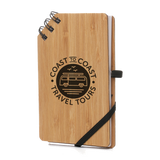 Branded a6 bamboo notebooks