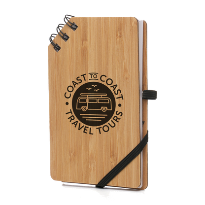 Branded a6 bamboo notebooks