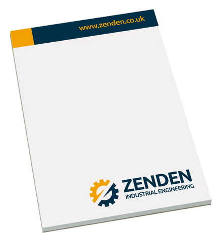 branded a6 desk pads, printed a6 smart note pads UK